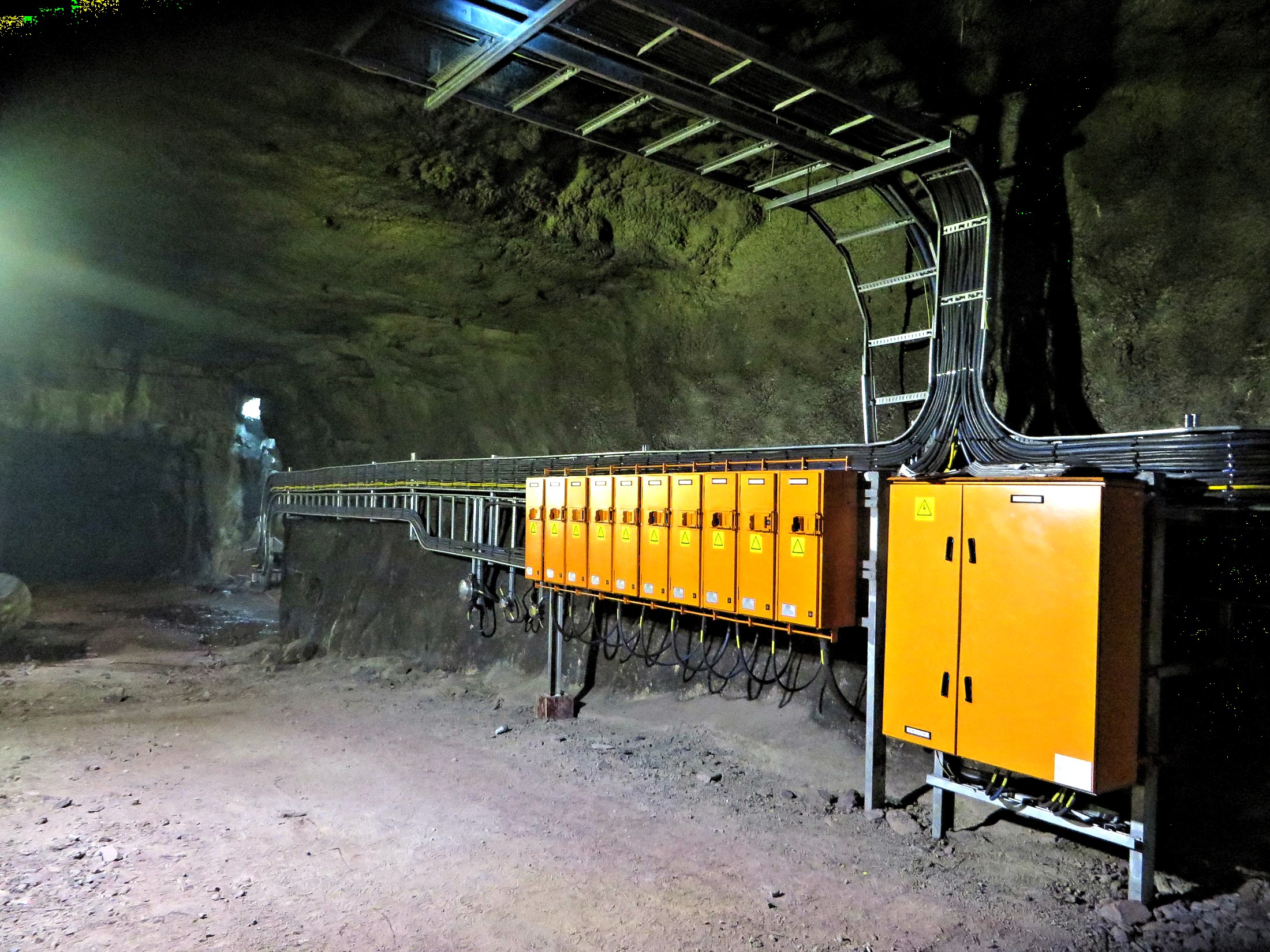 Electrical control panels at a mining plant installation