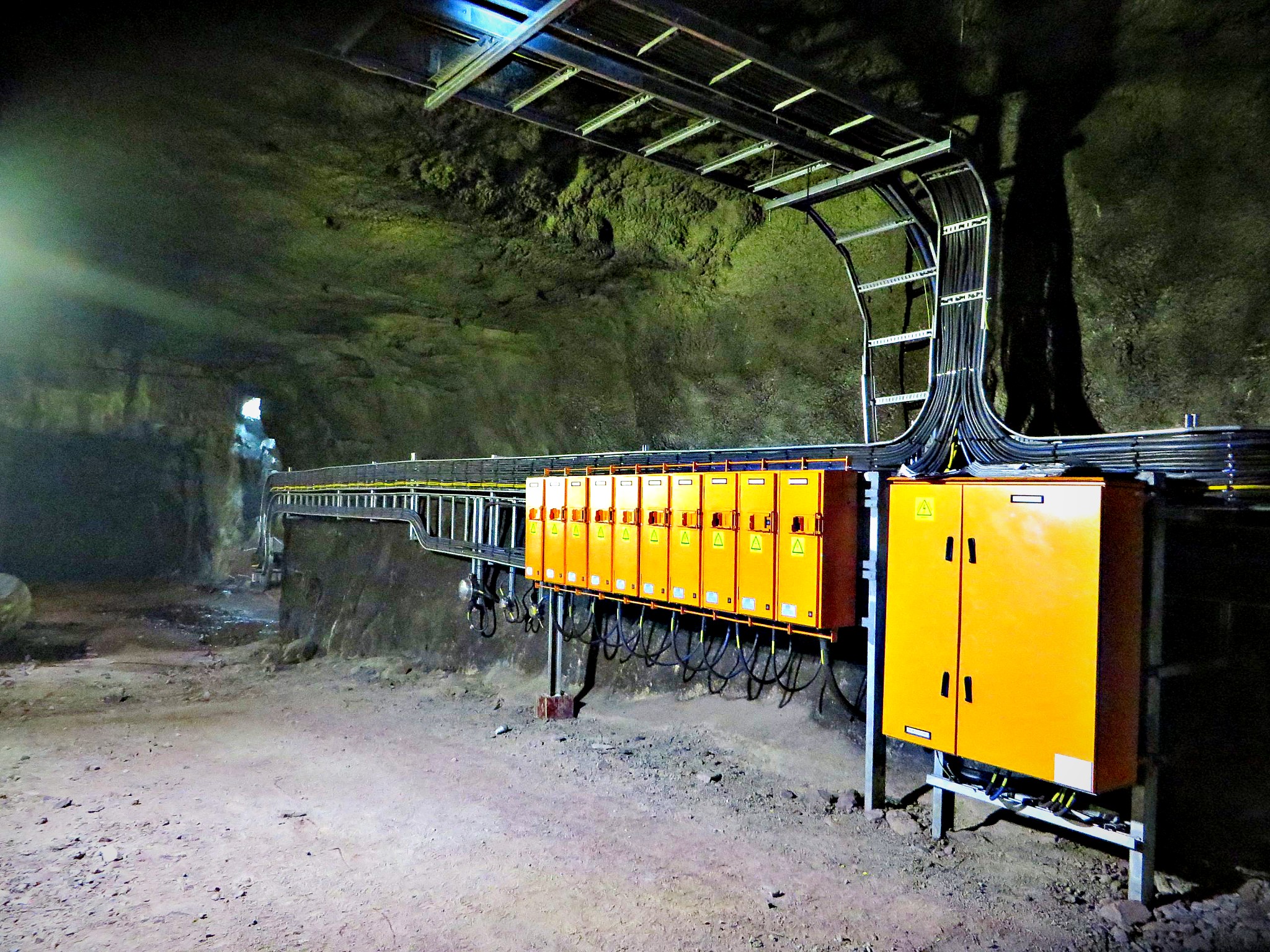 Electrical control panels at a mining plant installation