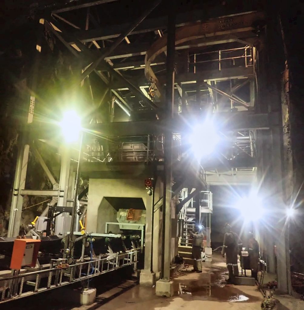 Underground plant installed at Nchwaning for Assmang Manganese