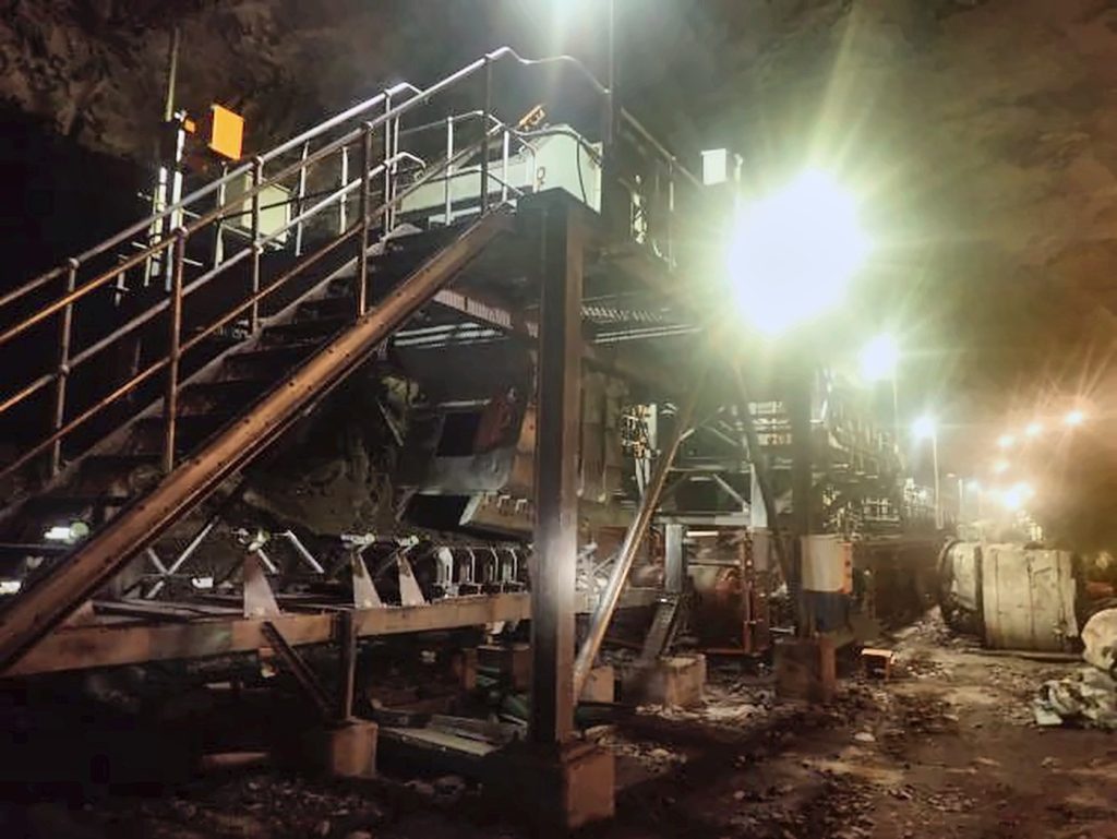 Underground plant installed at Nchwaning for Assmang Manganese